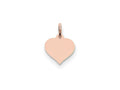 FJC Finejewelers 14 kt Rose Gold Heart Disc Charm 0.011 gauge 17 x 12mm