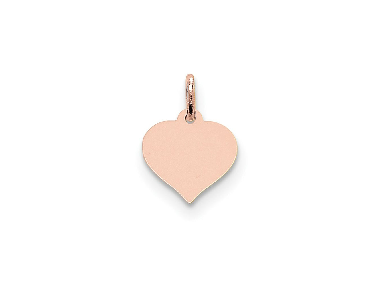 FJC Finejewelers 14 kt Rose Gold Heart Disc Charm 0.011 gauge 17 x 12mm
