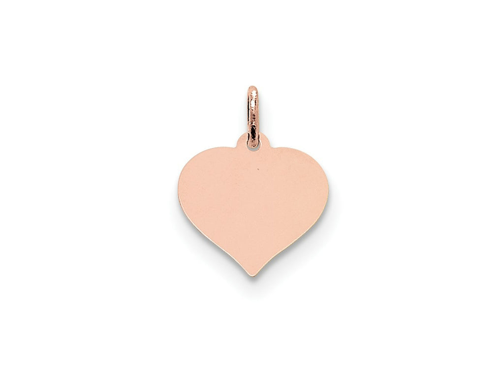 FJC Finejewelers 14 kt Rose Gold Heart Disc Charm 0.011 gauge 18 x 14mm