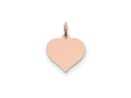 FJC Finejewelers 14 kt Rose Gold Heart Disc Charm 0.011 gauge 18 x 14mm