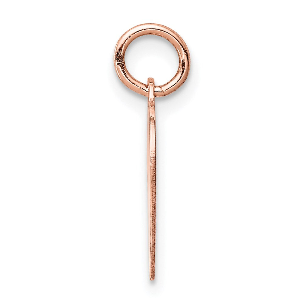 FJC Finejewelers 14 kt Rose Gold Heart Disc Charm 18 mm x 14 mm