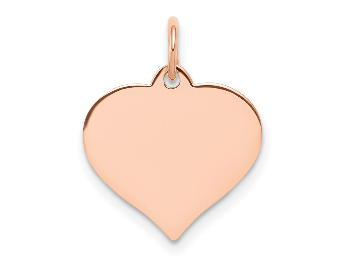 FJC Finejewelers 14 kt Rose Gold Heart Disc Charm 18 mm x 14 mm