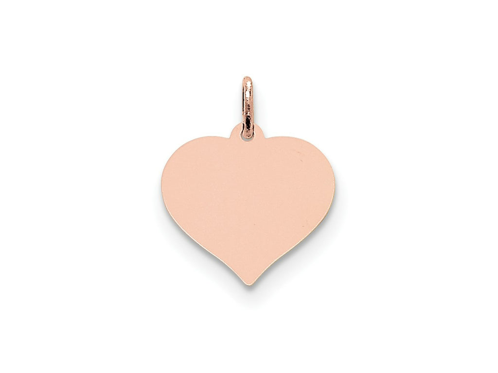FJC Finejewelers 14 kt Rose Gold Heart Disc Charm 19 mm x 17 mm