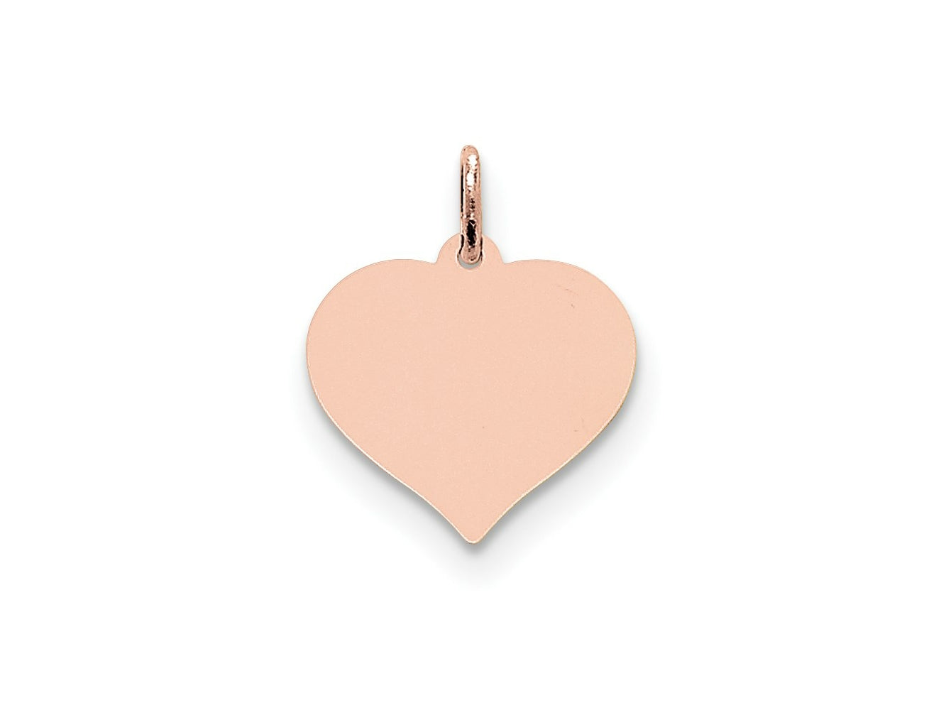 FJC Finejewelers 14 kt Rose Gold Heart Disc Charm 19 mm x 17 mm