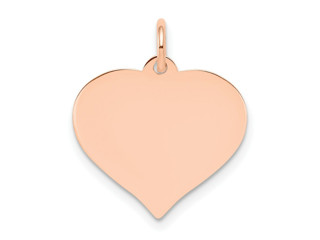 FJC Finejewelers 14 kt Rose Gold Heart Disc Charm 0.018 gauge 19 x 17mm