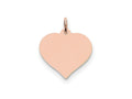 FJC Finejewelers 14 kt Rose Gold Heart Disc Charm 22 mm x 18 mm