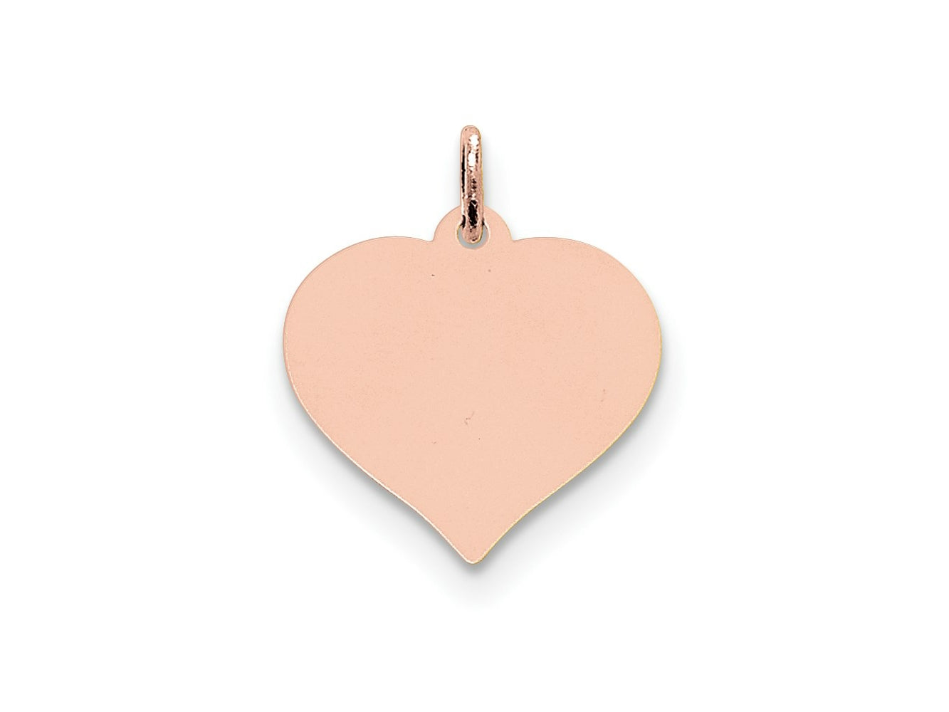 FJC Finejewelers 14 kt Rose Gold Heart Disc Charm 22 mm x 18 mm