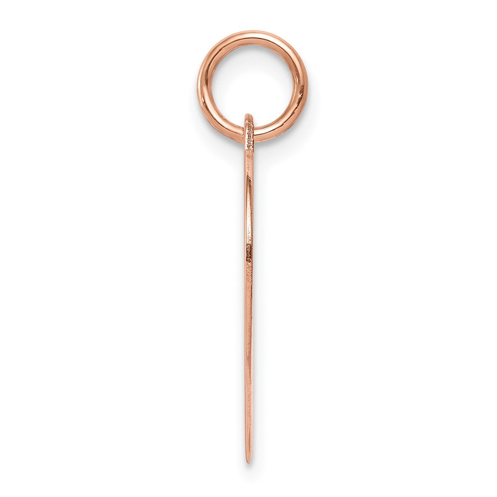 FJC Finejewelers 14 kt Rose Gold Heart Disc Charm 0.018 gauge 22 x 18mm