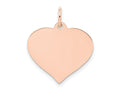 FJC Finejewelers 14 kt Rose Gold Heart Disc Charm 0.018 gauge 22 x 18mm