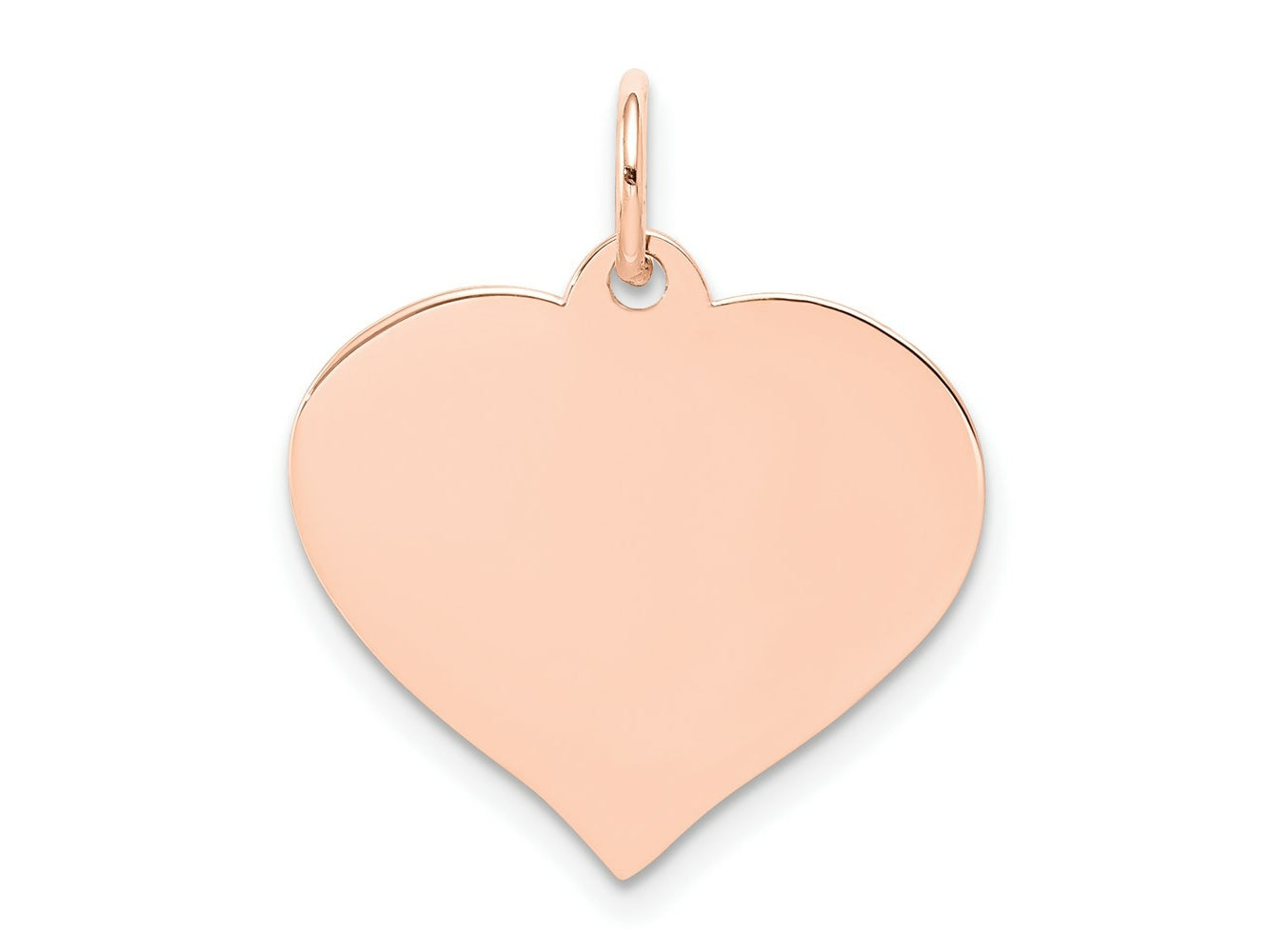 FJC Finejewelers 14 kt Rose Gold Heart Disc Charm 0.018 gauge 22 x 18mm