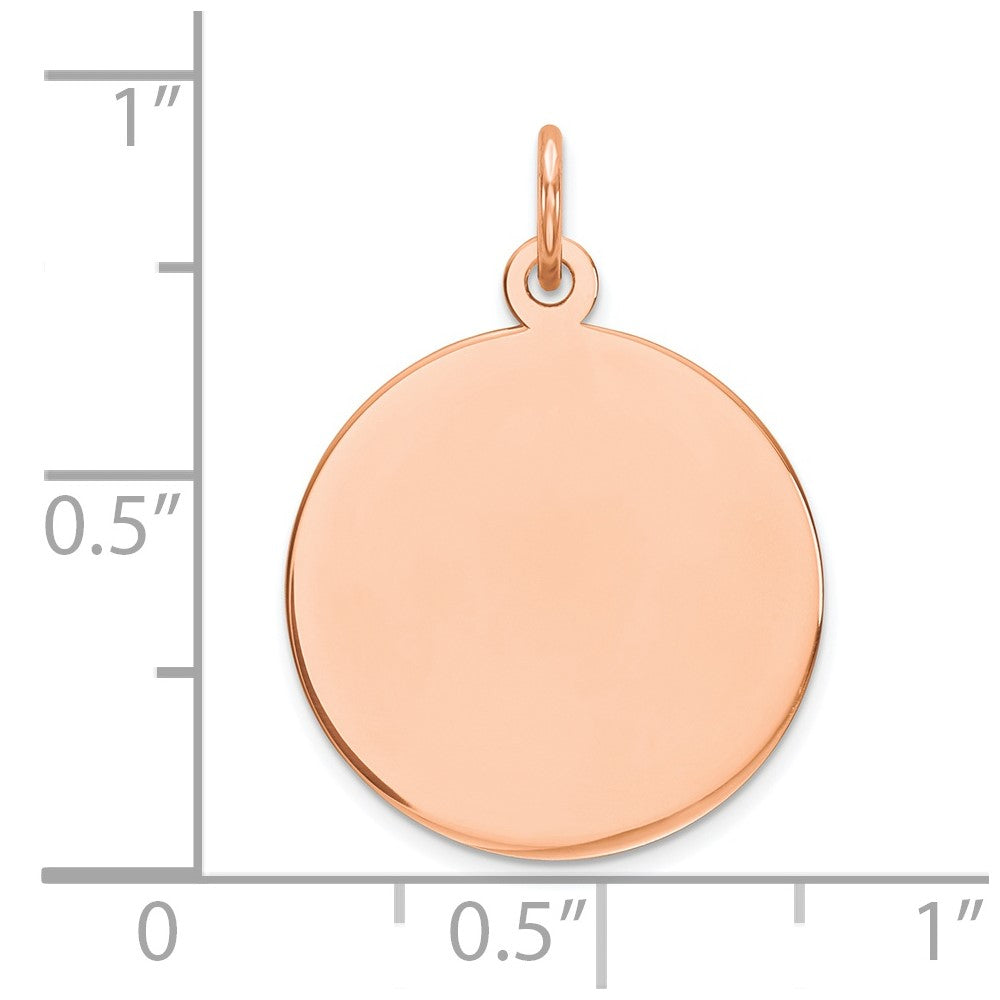 FJC Finejewelers 14 kt Rose Gold Personalized Round Disc Charm 17