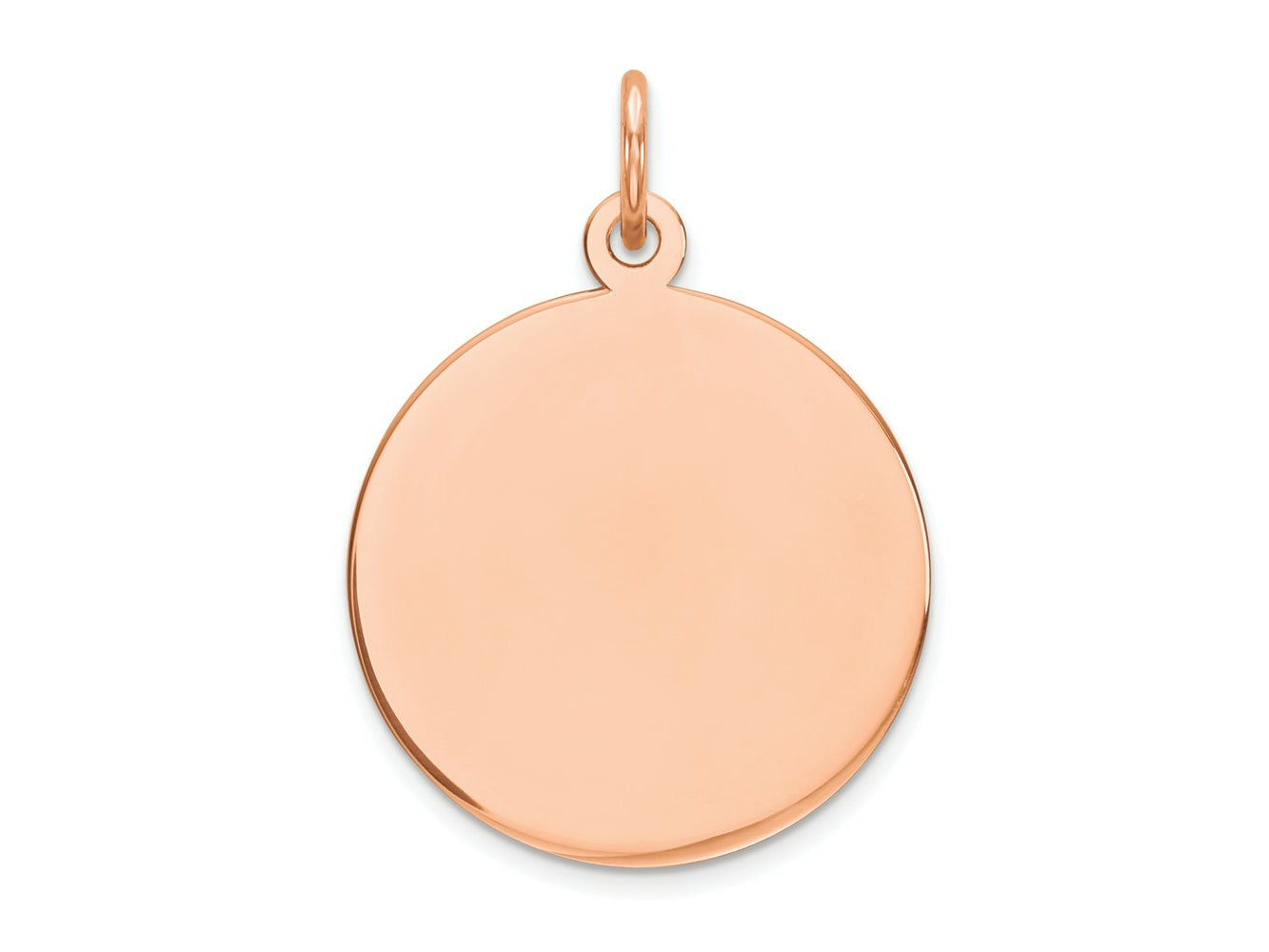 FJC Finejewelers 14 kt Rose Gold Personalized Round Disc Charm 17