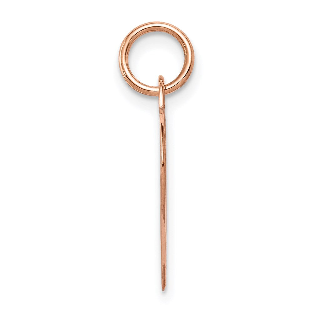 FJC Finejewelers 14 kt Rose Gold Plain .018 Gauge Engraveable Heart Disc Charm 21 mm x 19 mm