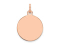FJC Finejewelers 14 kt Rose Gold Plain .011 Gauge Circular Engravable Disc Charm 15