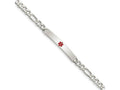 FJC Finejewelers 925 Sterling Silver Figaro Anchor Enameled Medical ID Bracelet 8.5 Inches x 5 mm