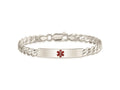 FJC Finejewelers 925 Sterling Silver Polished Curb Link Enameled Medical ID Bracelet 8.5 Inches x 6.5 mm
