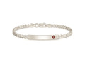 FJC Finejewelers 925 Sterling Silver Polished Curb Link Enameled Medical ID Bracelet 8.5 Inches x 5 mm