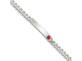 FJC Finejewelers 925 Sterling Silver Polished Curb Link Enameled Medical ID Bracelet 8.5 Inches x 6 mm