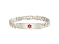 FJC Finejewelers 925 Sterling Silver Polished Curb Link Enameled Medical ID Bracelet 8.5 Inches x 9 mm
