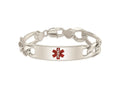 FJC Finejewelers 925 Sterling Silver Figaro Anchor Link Enameled Medical ID Bracelet 8.5 Inches x 13 mm