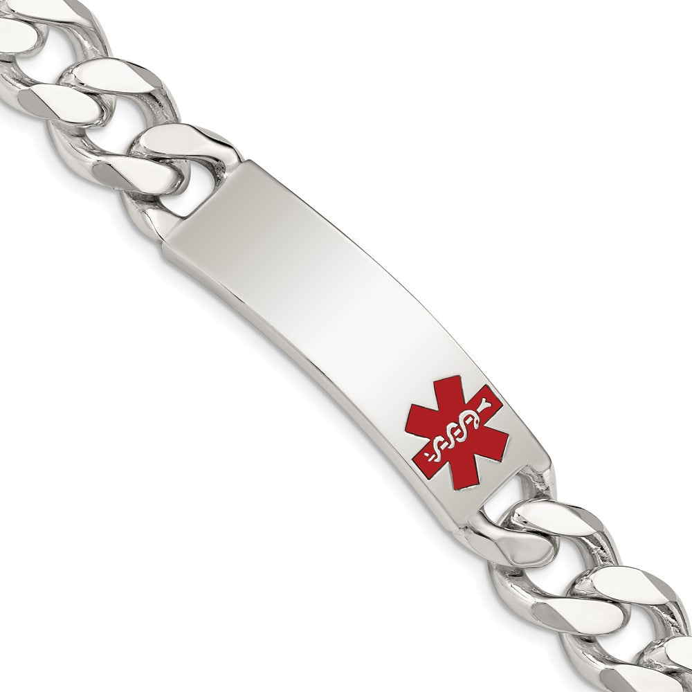 FJC Finejewelers 925 Sterling Silver Enameled Polished Medical Curb Link ID Bracelet 8.5 Inches x 13 mm