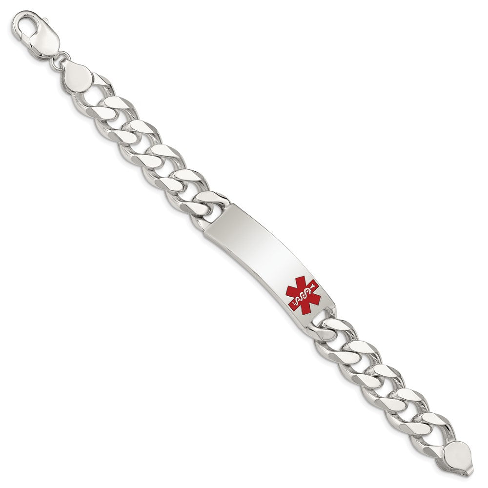 FJC Finejewelers 925 Sterling Silver Enameled Polished Medical Curb Link ID Bracelet 8.5 Inches x 13 mm