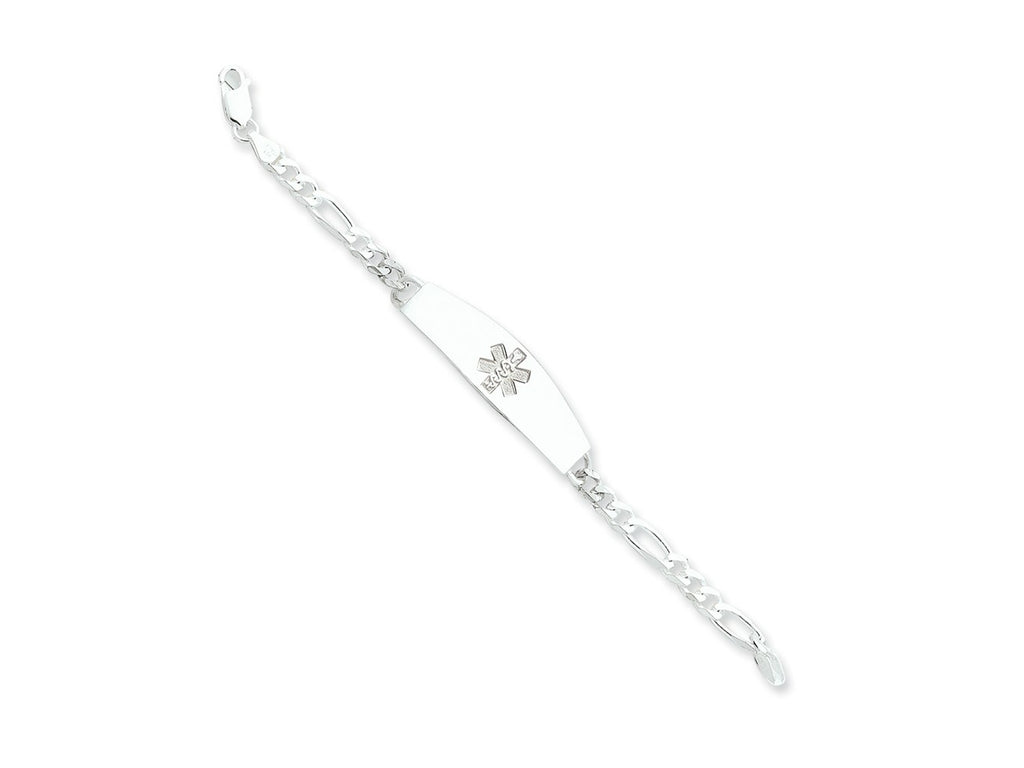 FJC Finejewelers 925 Sterling Silver Medical ID Figaro Link Bracelet 8 Inches