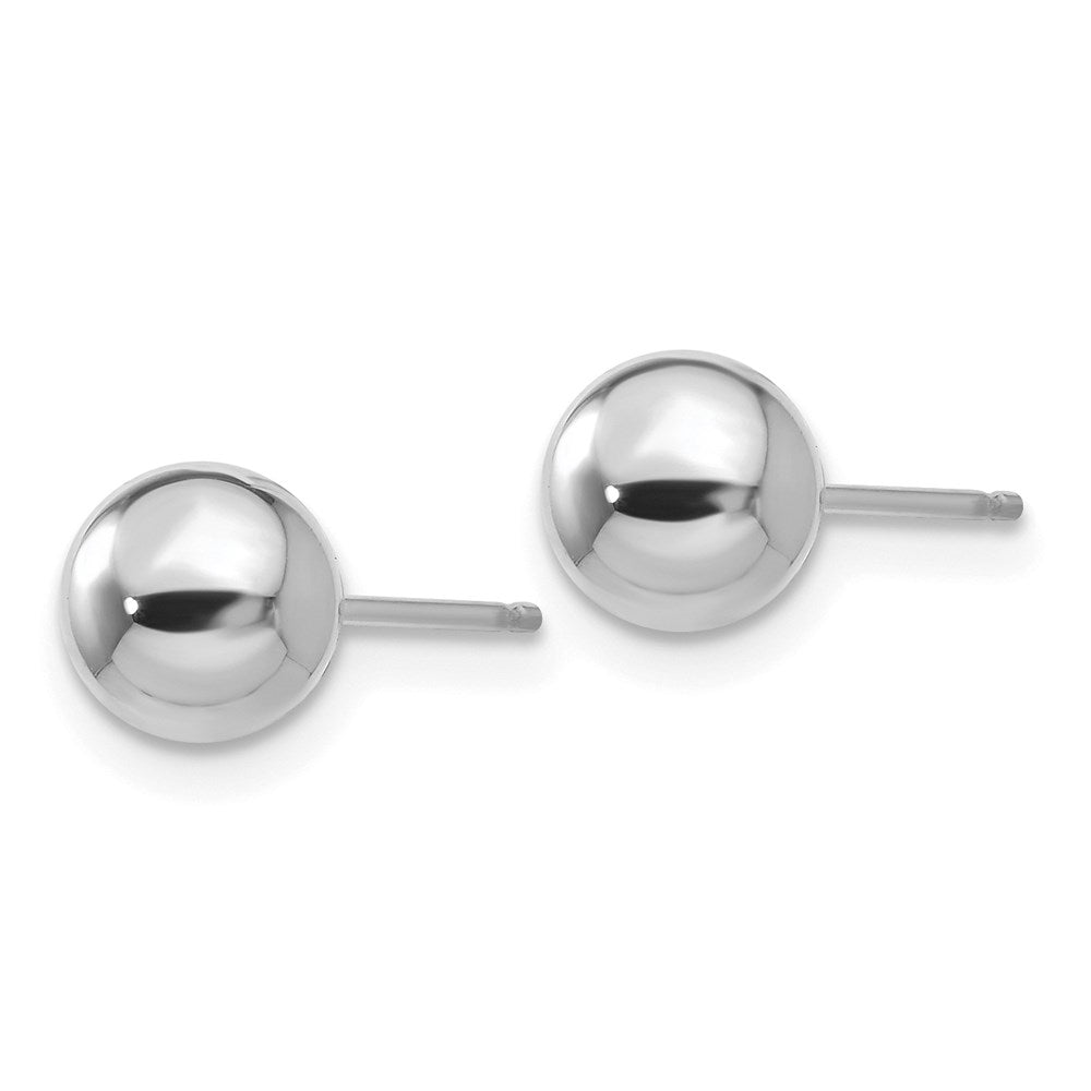 FJC Finejewelers 14 kt White Gold Polished Ball Post Earrings 6 mm x 6 mm