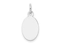 FJC Finejewelers 14 kt White Gold Personalized Plain .018 Gauge Oval Engravable Disc Charm 20 x 9 mm