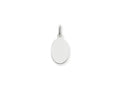 FJC Finejewelers 14 kt White Gold Personalized Plain .027 Gauge Oval Engravable Disc Charm 20 x 9 mm