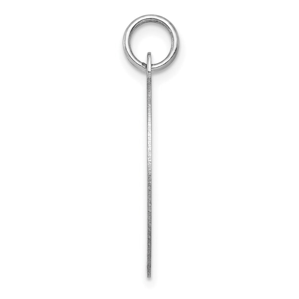 FJC Finejewelers 14 kt White Gold Personalized Plain .018 Gauge Oval Engravable Disc Charm 27 x 16 mm