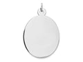 FJC Finejewelers 14 kt White Gold Personalized Plain .013 Gauge Oval Engravable Disc Charm 34 x 22 mm