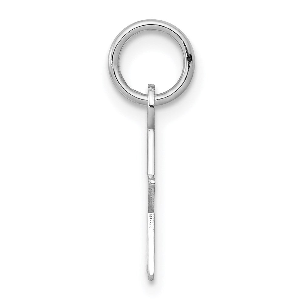 FJC Finejewelers 14 kt White Gold Personalized Plain .018 Gauge Engravable Star Charm 17 x 11 mm
