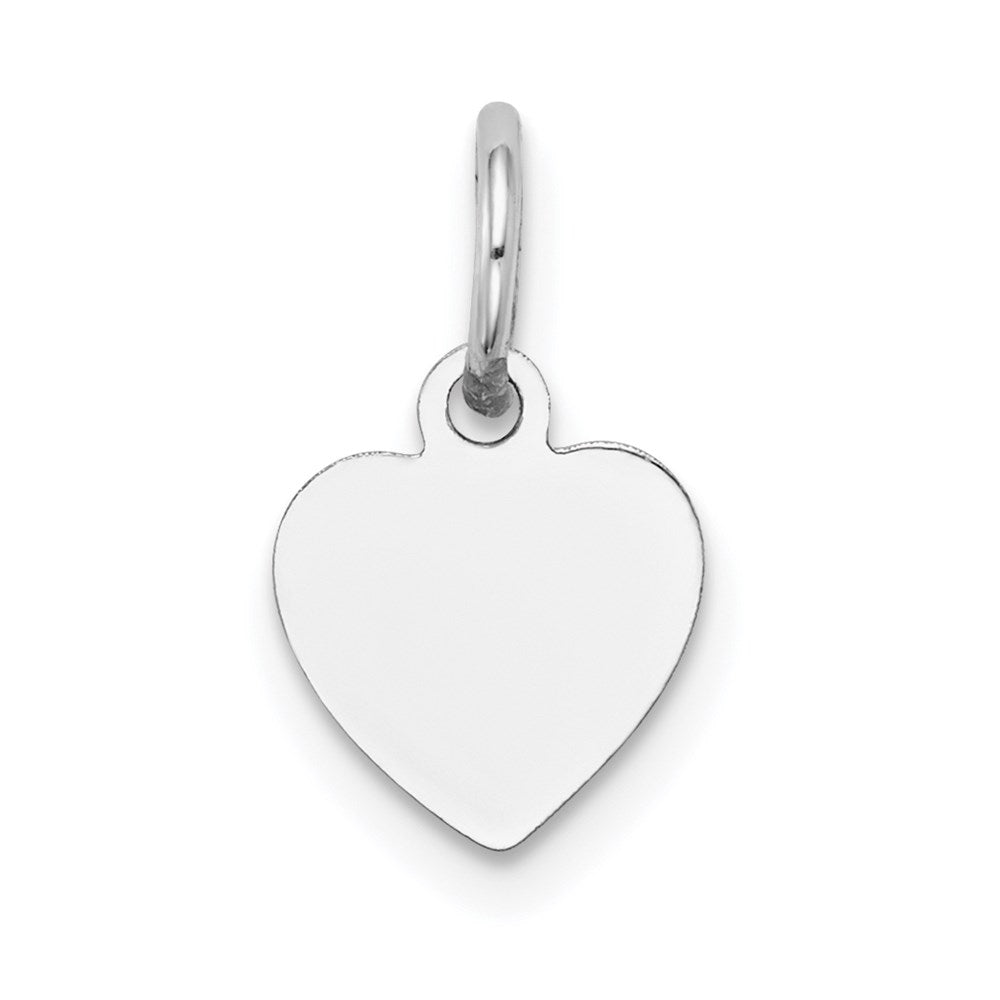 FJC Finejewelers 14 kt White Gold Plain .011 Gauge Engravable Heart Charm 14 x 9 mm