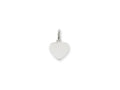 FJC Finejewelers 14 kt White Gold Plain .011 Gauge Engravable Heart Charm 16 x 10 mm