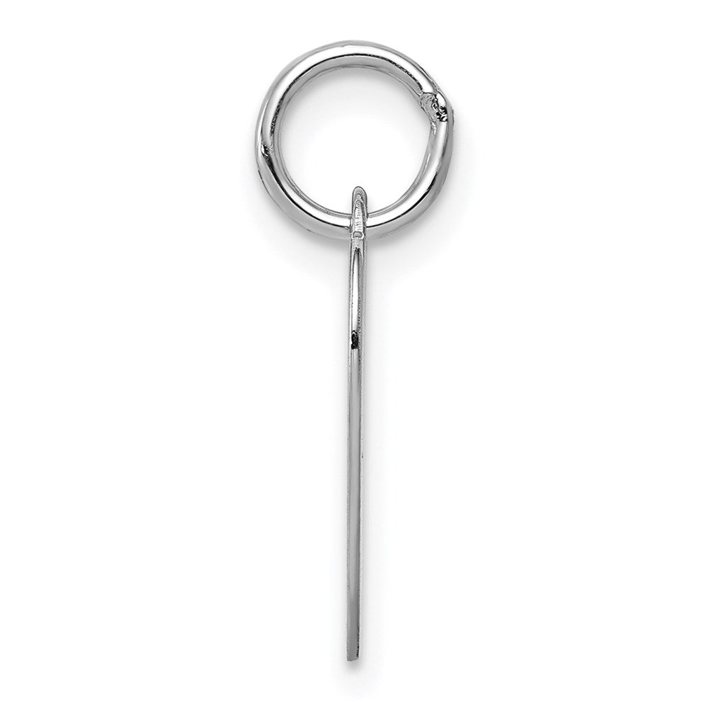 FJC Finejewelers 14 kt White Gold Plain .018 Gauge Engravable Heart Charm 18 x 14 mm