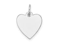 FJC Finejewelers 14 kt White Gold Plain .018 Gauge Engravable Heart Charm 18 x 14 mm