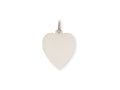 FJC Finejewelers 14 kt White Gold Plain .013 Gauge Engravable Heart Charm 24 x 18 mm