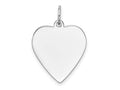 FJC Finejewelers 14 kt White Gold Plain .018 Gauge Engravable Heart Charm 24 x 18 mm