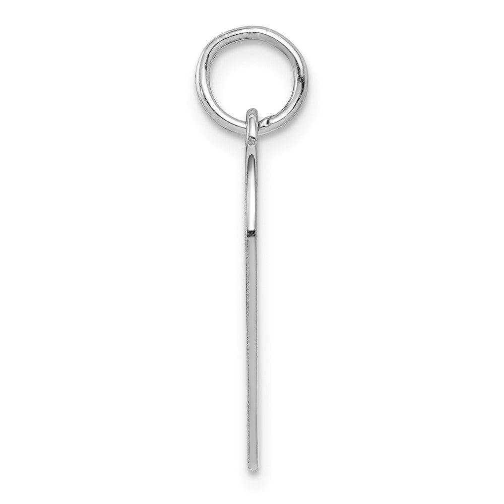 FJC Finejewelers 14 kt White Gold Plain .027 Gauge Engravable Heart Charm 24 x 18 mm