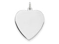 FJC Finejewelers 14 kt White Gold Plain .011 Gauge Engravable Heart Charm 27 x 21 mm