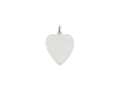 FJC Finejewelers 14 kt White Gold Plain .013 Gauge Engravable Heart Charm 27 x 19 mm