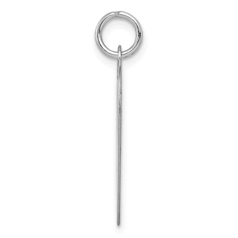FJC Finejewelers 14 kt White Gold Plain .018 Gauge Engravable Heart Charm 27 x 21 mm