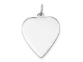 FJC Finejewelers 14 kt White Gold Plain .018 Gauge Engravable Heart Charm 27 x 21 mm