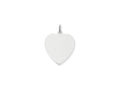 FJC Finejewelers 14 kt White Gold Plain .027 Gauge Engravable Heart Charm 27 x 21 mm