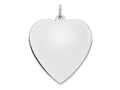 FJC Finejewelers 14 kt White Gold Plain .013 Gauge Engravable Heart Charm 30 x 24 mm