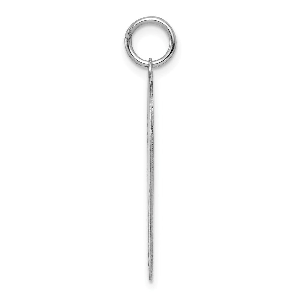 FJC Finejewelers 14 kt White Gold Plain .018 Gauge Engravable Heart Charm 30 x 24 mm