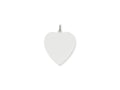 FJC Finejewelers 14 kt White Gold Plain .027 Gauge Engravable Heart Charm 30 x 24 mm