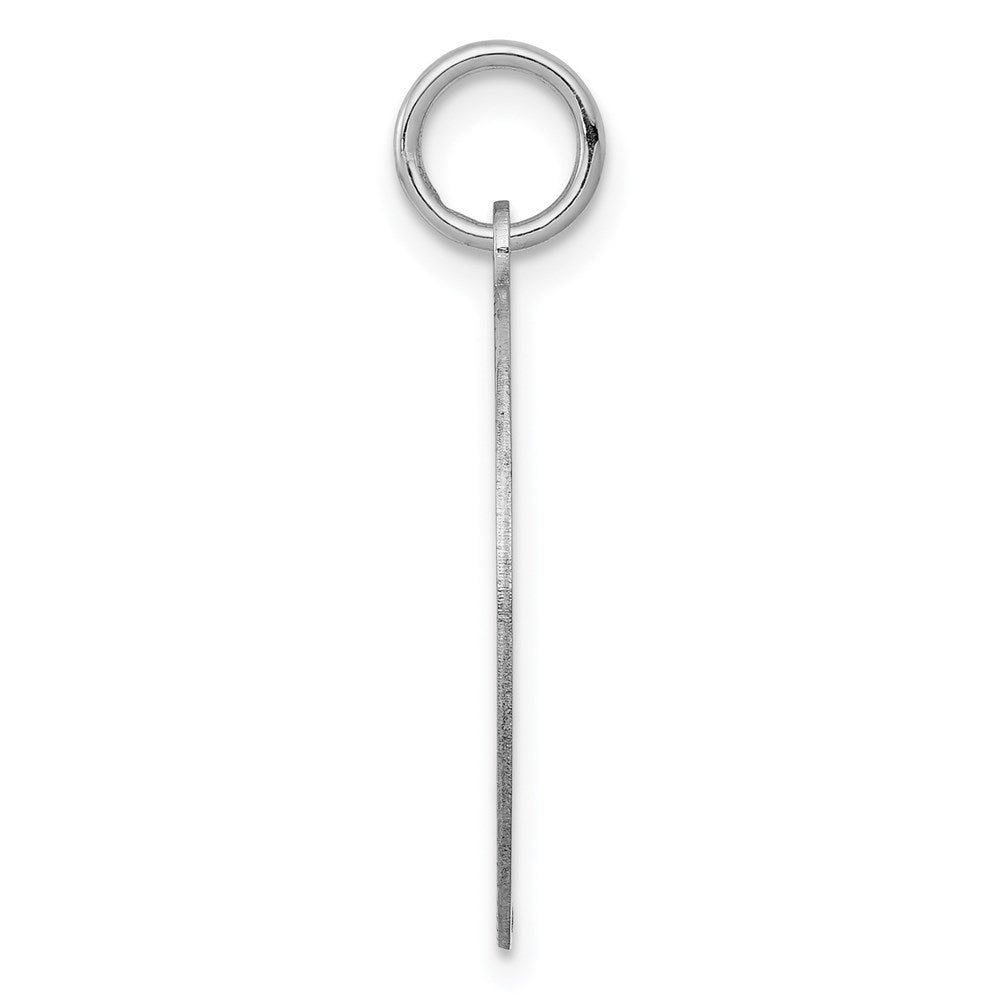 FJC Finejewelers 14 kt White Gold Personalized Etched Design .018 Gauge Round Engravable Charm 25 x 19 mm