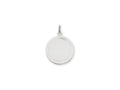 FJC Finejewelers 14 kt White Gold Personalized Etched Design .027 Gauge Round Engravable Charm 25 x 19 mm